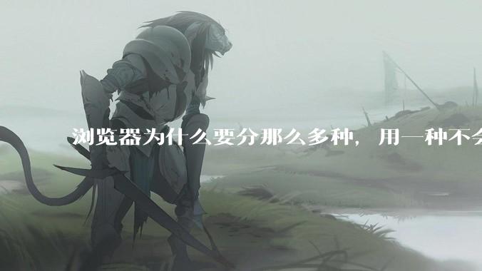 浏览器为什么要分那么多种，用一种不会很快捷吗？